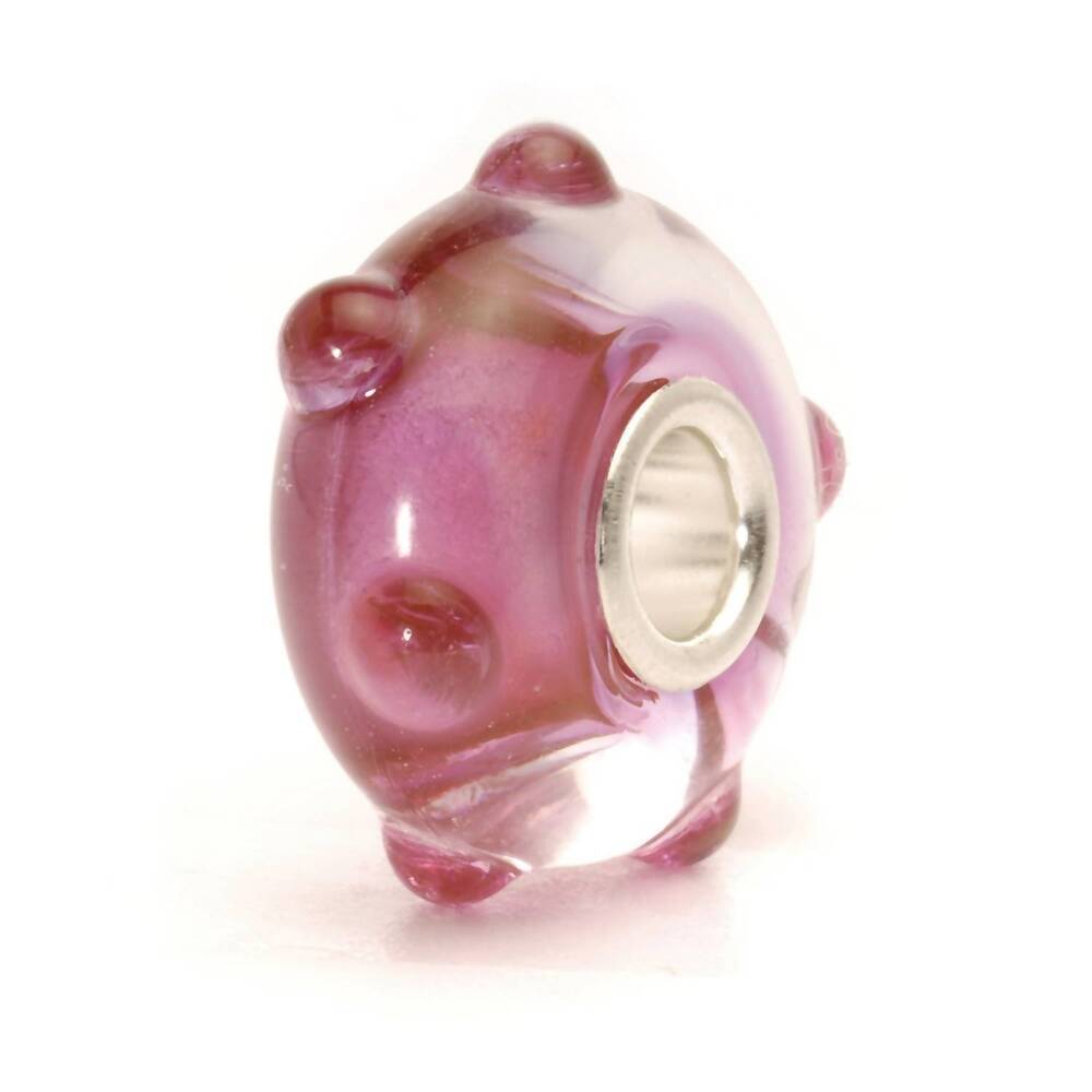 NEW TROLLBEADS women's bud glass bead charm in pink